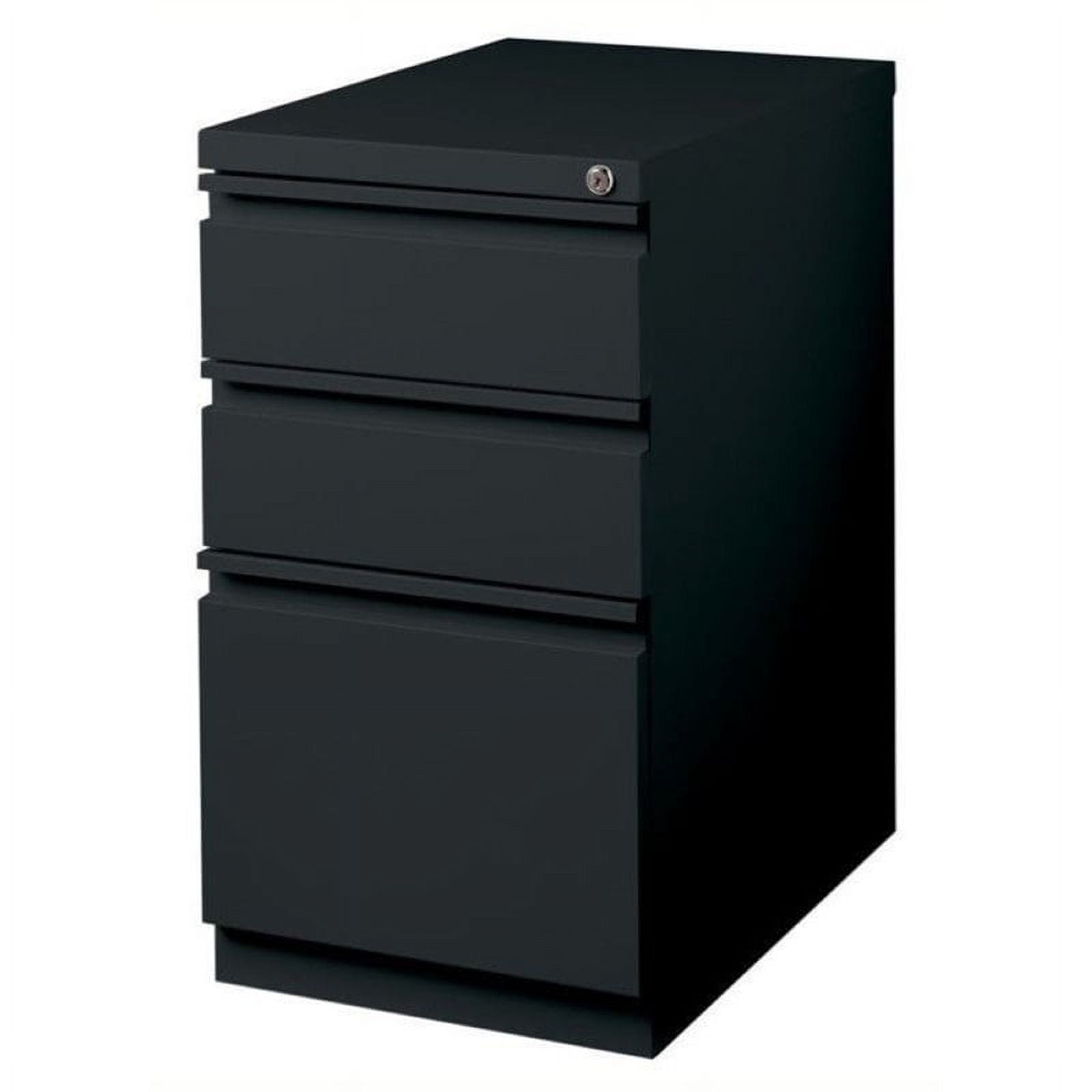 Bowery Hill 3 Drawer Mobile File Cabinet File in Black