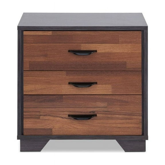 Bowery Hill 3 Drawer Nightstand in Walnut
