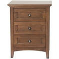 thumbnail image 1 of Bowery Hill 3 Drawer Transitional Solid Wood Nightstand in Cherry Brown, 1 of 2