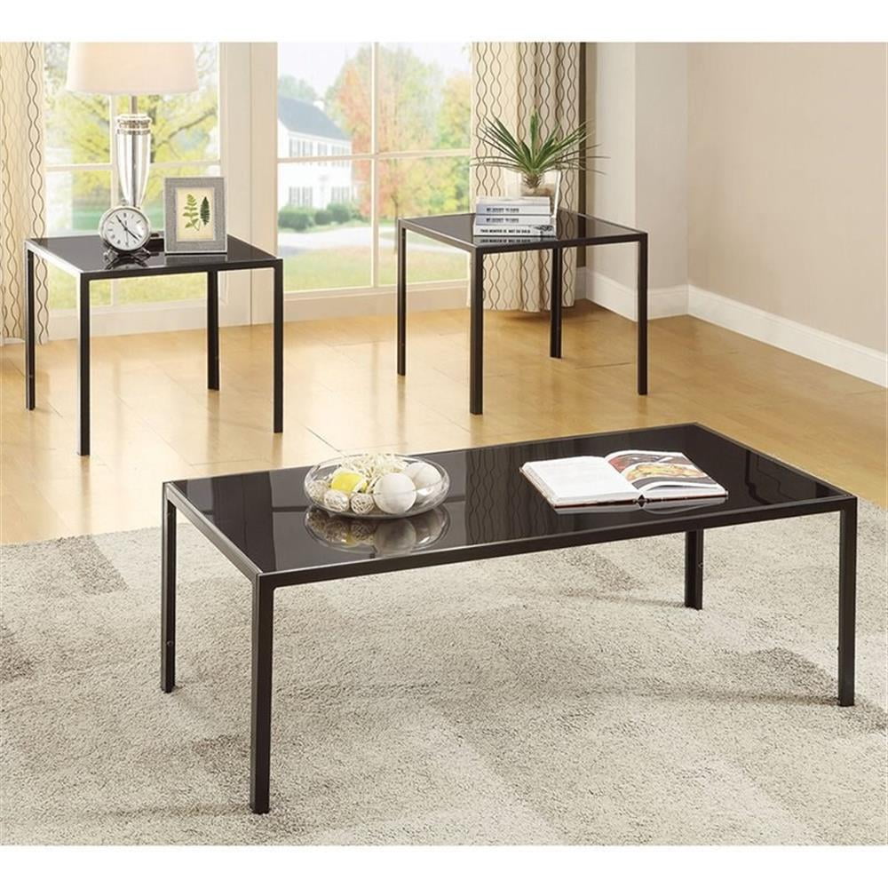 Bowery hill glass top coffee table discount