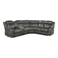 thumbnail image 1 of Bowery Hill 3-Piece Wood and Microfiber Reclining Sectional in Brownish Gray, 1 of 9