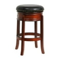 thumbnail image 1 of Bowery Hill 30" Contemporary Wood Swivel Bar Stool in Black/Brandy Brown, 1 of 2