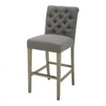 thumbnail image 1 of Bowery Hill 30"H Button-Tufted Fabric Barstool in Effie Flint/Gray, 1 of 11