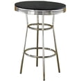 thumbnail image 1 of Bowery Hill 30" Round Pub Table in Black and Chrome, 1 of 3