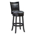 thumbnail image 1 of Bowery Hill 31" Contemporary Wood & Faux Leather Swivel Bar Stool in Black, 1 of 6