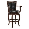 thumbnail image 1 of Bowery Hill Faux Leather Cappuccino/Black Swivel Bar Stool Rectangular 31" Unassembled, 1 of 9