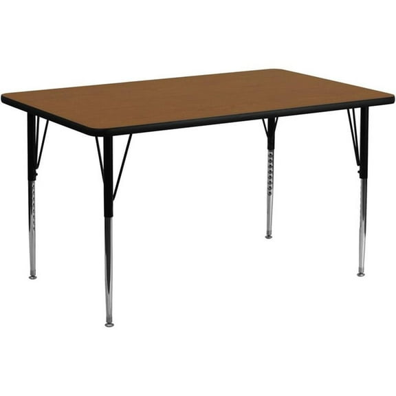 Bowery Hill 31" x 30" X 72" High Pressure Laminate Top Activity Table in Oak