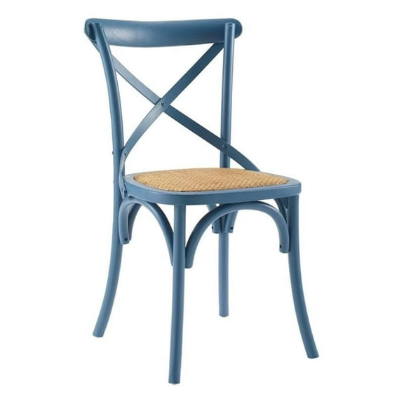 Bowery Hill 34. 5" Modern Wood Dining Side Chair in Harbor Blue