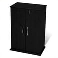 thumbnail image 1 of Bowery Hill 34" Locking CD DVD Media Storage Cabinet in Black, 1 of 2