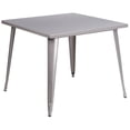 thumbnail image 1 of Bowery Hill 35.5" Square Metal Dining Table in Silver Gray, 1 of 8
