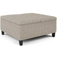 thumbnail image 1 of Bowery Hill 36" Square Coffee Table Ottoman in Platinum Tweed Look Fabric, 1 of 8