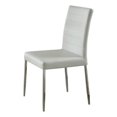thumbnail image 1 of Bowery Hill 38.5"H Faux Leather-Metal Dining Chair in White (Set of 4), 1 of 2