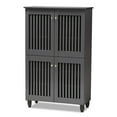 thumbnail image 1 of Bowery Hill 4-Door Wood Entryway Shoe Cabinet in Dark Gray, 1 of 10