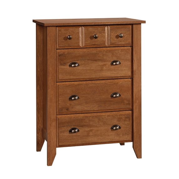 Bowery Hill 4-Drawer Transitional Engineered Wood Chest in Oiled Oak