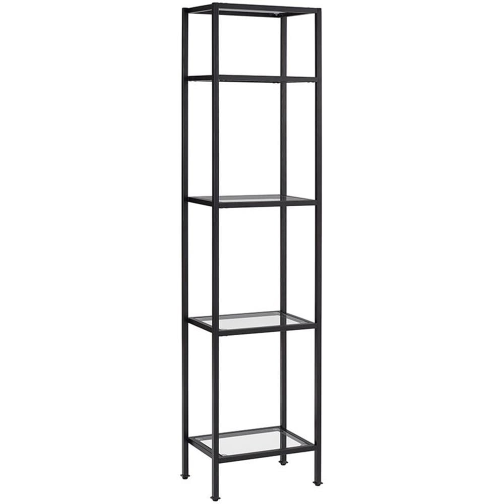 Tall Oil Rubbed Bronze and Clear Glass 4-Shelf Etagere