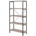 thumbnail image 1 of Bowery Hill 4-Shelf Open Farmhouse Wood Bookcase in Gray Finish, 1 of 5