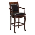 thumbnail image 1 of Bowery Hill 42.5"H Traditional Wood Counter Stool in Distressed Cherry, 1 of 2