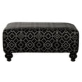 thumbnail image 1 of Bowery Hill 42 Inch Square Cocktail Ottoman in Black Patterned Fabric, 1 of 8