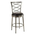thumbnail image 1 of Bowery Hill 43.75"H Contemporary Metal Swivel Counter Stool in Black/Pewter, 1 of 4
