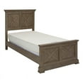 thumbnail image 1 of Bowery Hill 46" Farmhouse Wood X Frame Design Twin Size Bed in Gray, 1 of 8