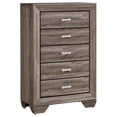 thumbnail image 1 of Bowery Hill 5 Drawer Chest in Washed Taupe and Chrome, 1 of 9