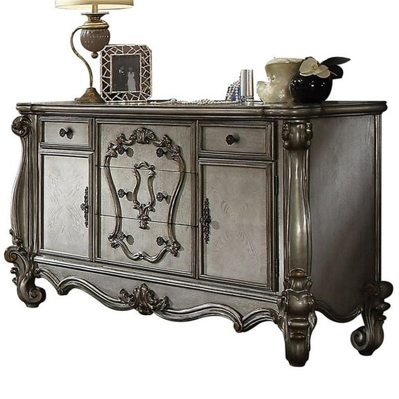 Bowery Hill 5 Drawer Dresser in Antique Platinum