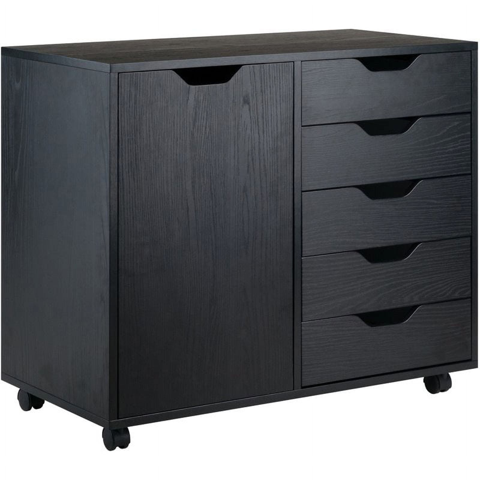 Bowery Hill 5-Drawer Wide Door Contemporary Wood Storage Cabinet in ...
