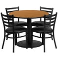 thumbnail image 1 of Bowery Hill 5 Piece Round Laminate Table Set in Black and Natural, 1 of 2