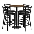 thumbnail image 1 of Bowery Hill 5 Piece Round Laminate Table Set in Walnut and Black, 1 of 1