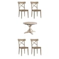 thumbnail image 1 of Bowery Hill 5 Piece Round Standard Height Dining Set in Raw Natural, 1 of 19