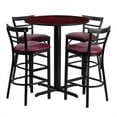 thumbnail image 1 of Bowery Hill 5 Piece Round Table Set in Mahogany and Black, 1 of 1
