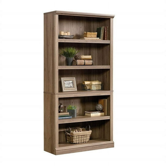 Bowery Hill 5 Shelf Abigail Bookcase in Salt Oak