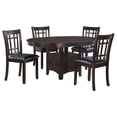 thumbnail image 1 of Bowery Hill 5-piece Wood Dining Room Set in Espresso and Black, 1 of 9