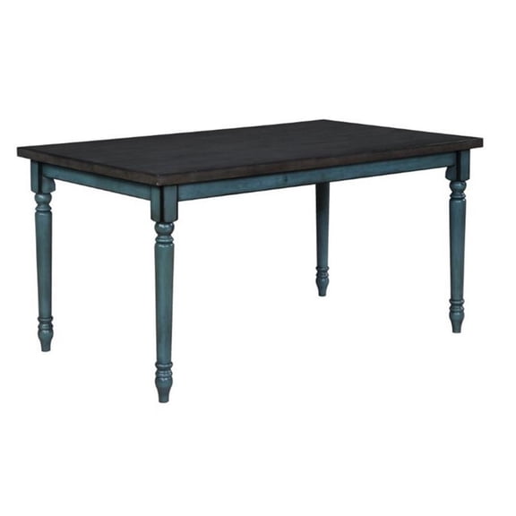 Bowery Hill 59" Dining Table in Teal Blue
