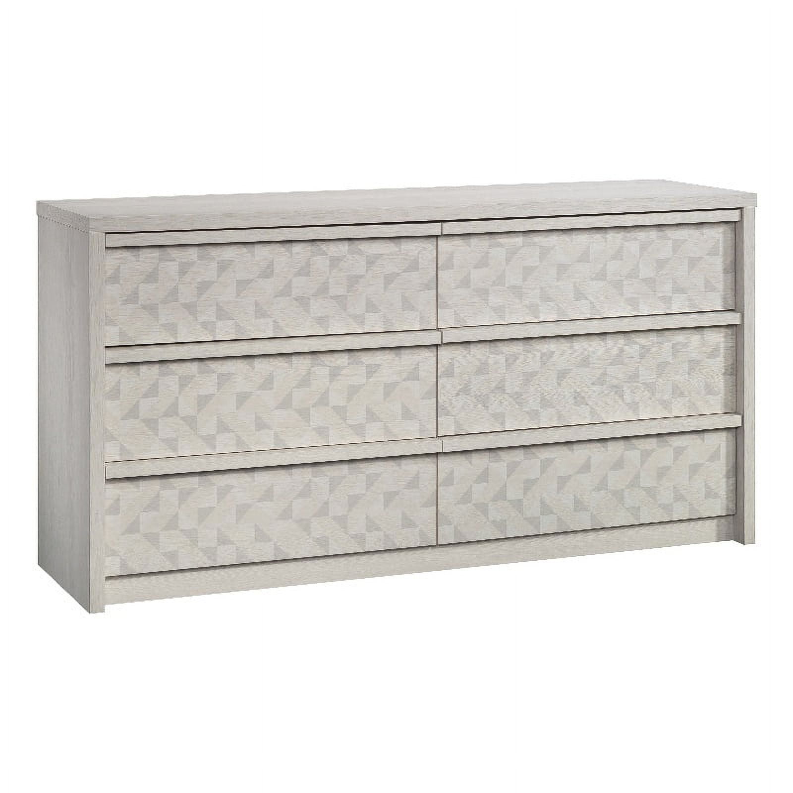 Bowery Hill 6Drawe Modern Engineered Wood Dresser in Glacier Oak