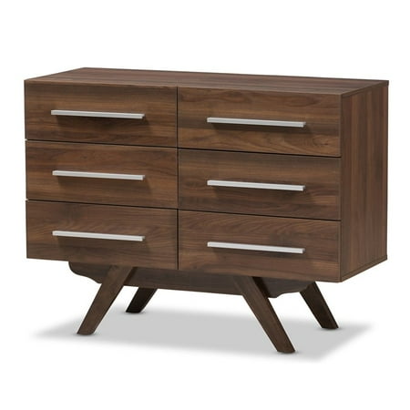 Bowery Hill 6 Drawer Double Dresser in Brown