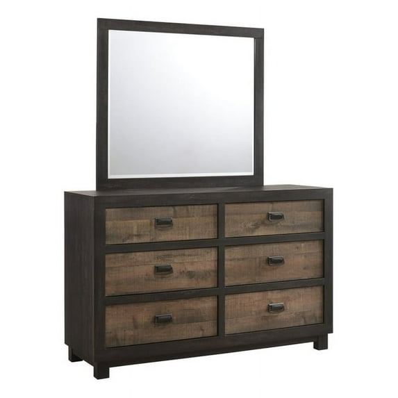Bowery Hill 6 Drawer Dresser and Mirror Set