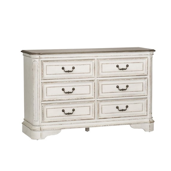 Bowery Hill 6 Drawer Dresser in White