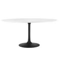 thumbnail image 1 of Bowery Hill 60" Round Lacquered MDF Dining Table in Black/White, 1 of 7