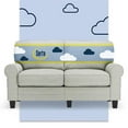 thumbnail image 1 of Bowery Hill 61" Rolled Arm Loveseat Sofa with Removable Covers Pebble Gray, 1 of 16