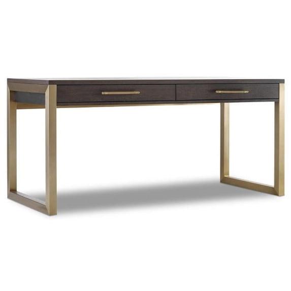 Bowery Hill 68" Short Computer Desk in Midnight Brown