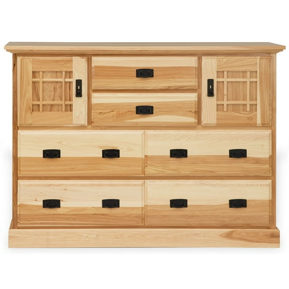 Bowery Hill 7-Drawer Contemporary Wood Bedroom Dresser in Natural