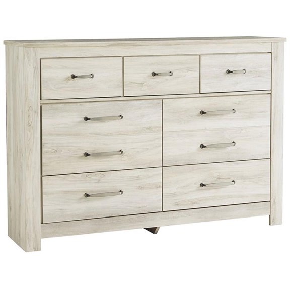Bowery Hill 7 Drawer Dresser in Whitewash