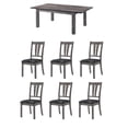 thumbnail image 1 of Bowery Hill 7 Piece Extendable Dining Set in Gray Oak/Black, 1 of 12