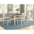 thumbnail image 1 of Bowery Hill Wood Chestnut and Vintage White Dining Set Rectangular 7-Piece Assembly Required, 1 of 8