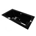 thumbnail image 1 of Bowery Hill 72x42 Rectangular Acrylic Drop-In Bath Tub w/ Center Drain in Black, 1 of 2