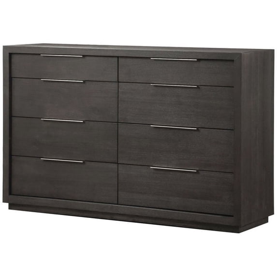 Bowery Hill 8 Drawer Dresser in Distressed Basalt Gray