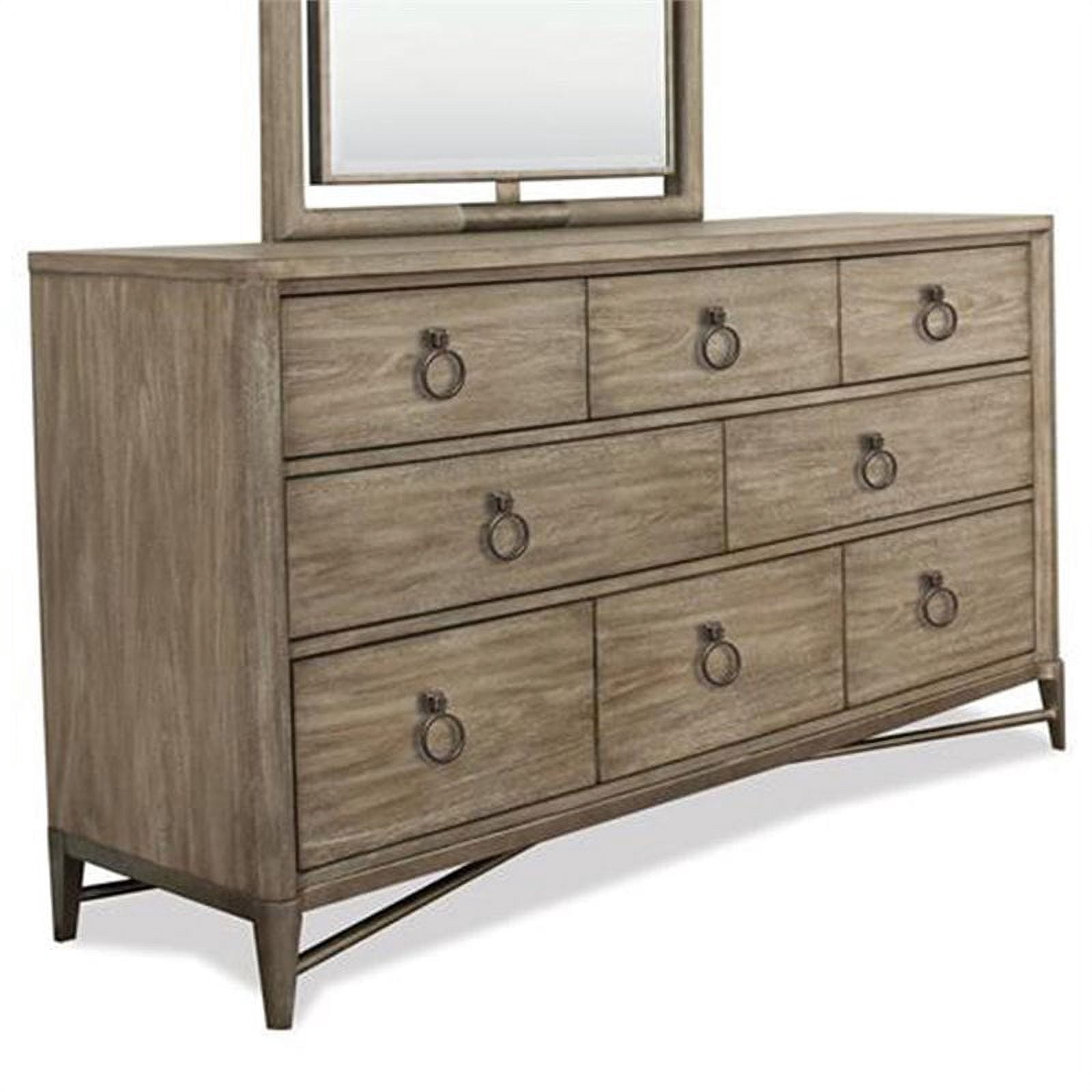 Bowery Hill 8Drawer Modern Wood Horizontal Dresser in Natural
