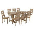 thumbnail image 1 of Bowery Hill 9 Piece Modern Farmhouse Dining Set in Rustic Brown, 1 of 14