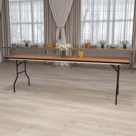 Bowery Hill 96" Rectangular Wood Folding Banquet Table